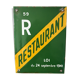 Enamelled plate license restaurant law of 1941