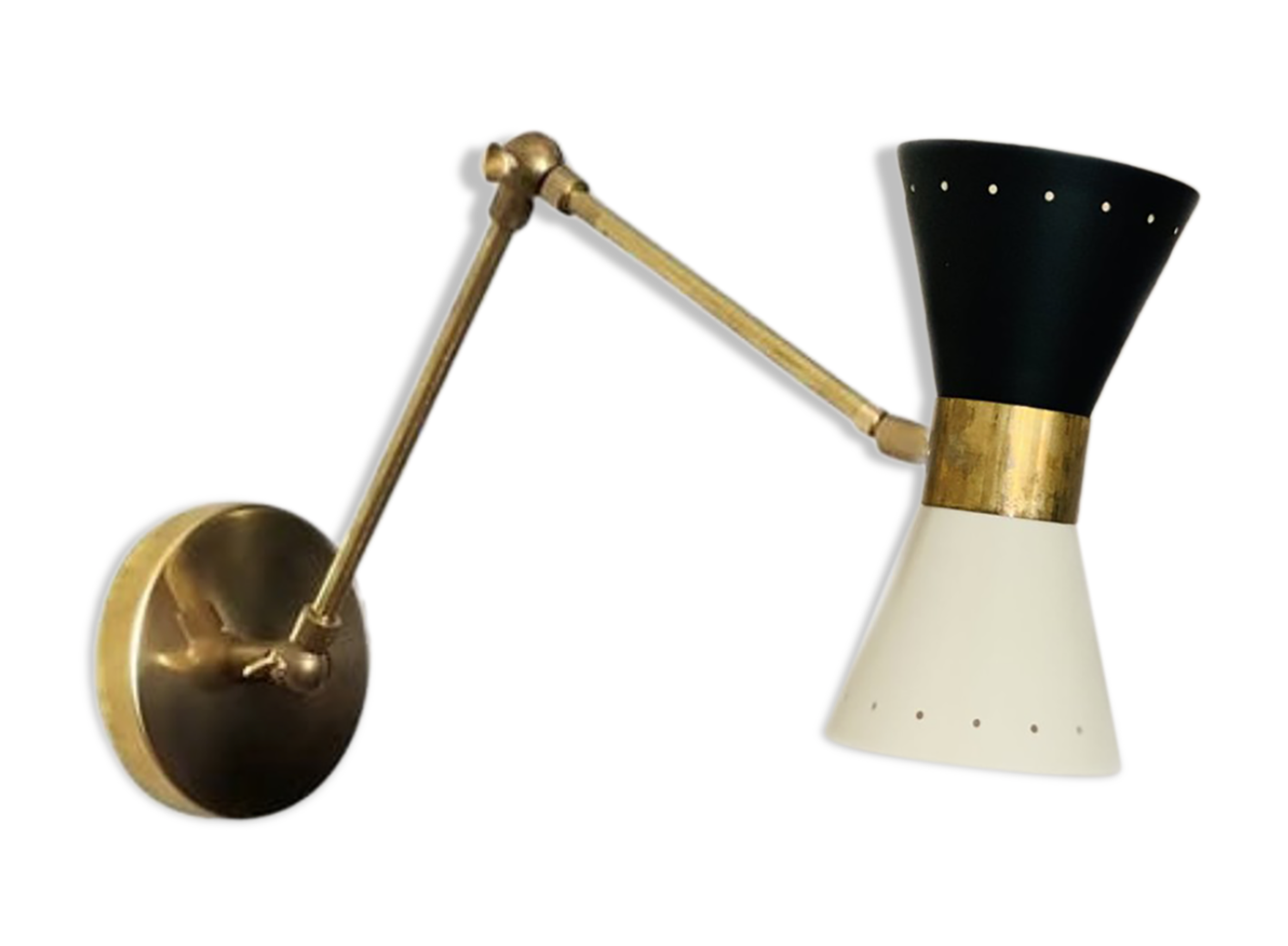 Wall lamp diabolo arm white&black