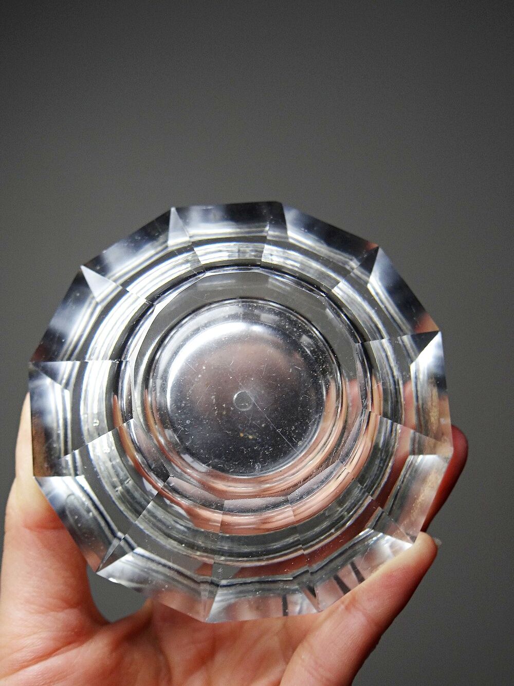 Vintage table lighter in Murano crystal, attributed to Antonio Imperatore, 70s.