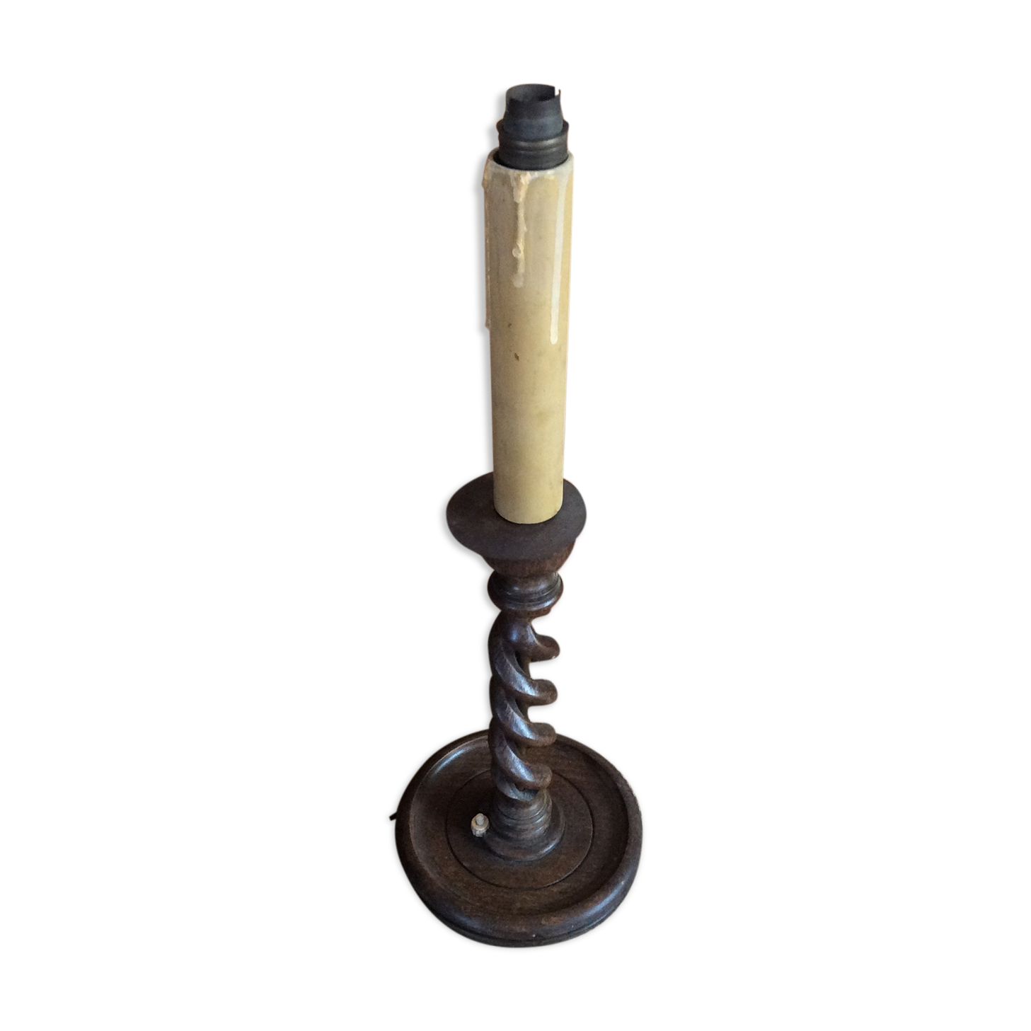 Wooden lamp foot