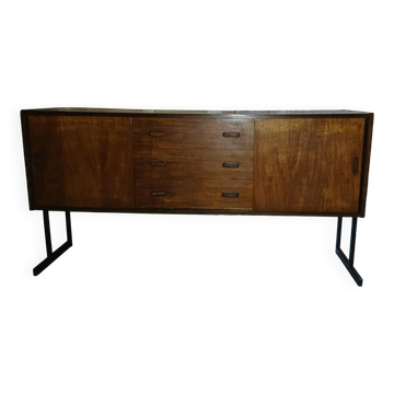 Mid-century modern sideboard in teak with metal legs, 1960s