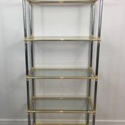 Neoclassical shelf with silver gunmetal patina and gilt metal