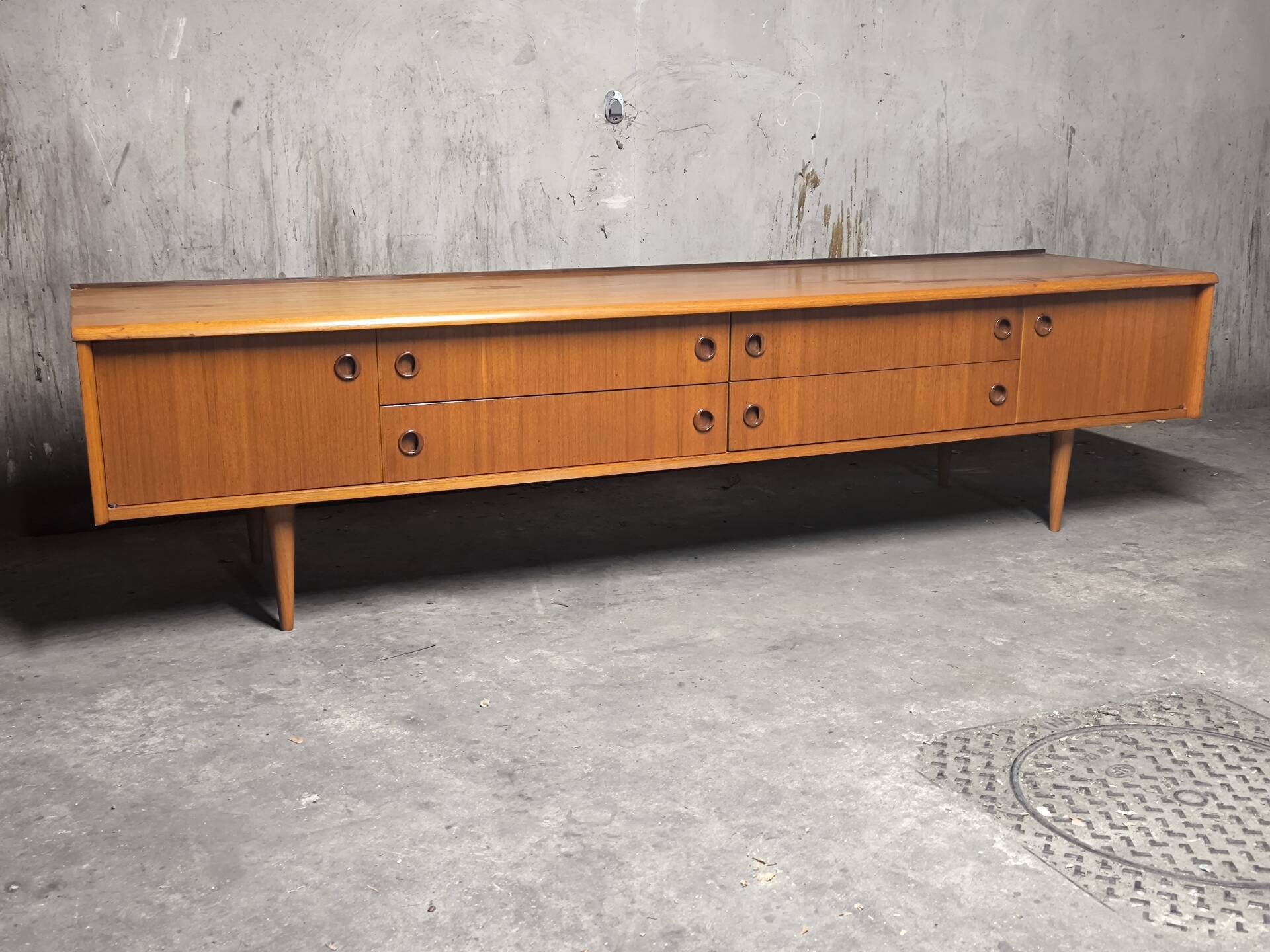 Vintage Scandinavian teak sideboard from the 1960s.