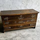 Antique 1903 French wedding chest trunk coffer, 1903 France.