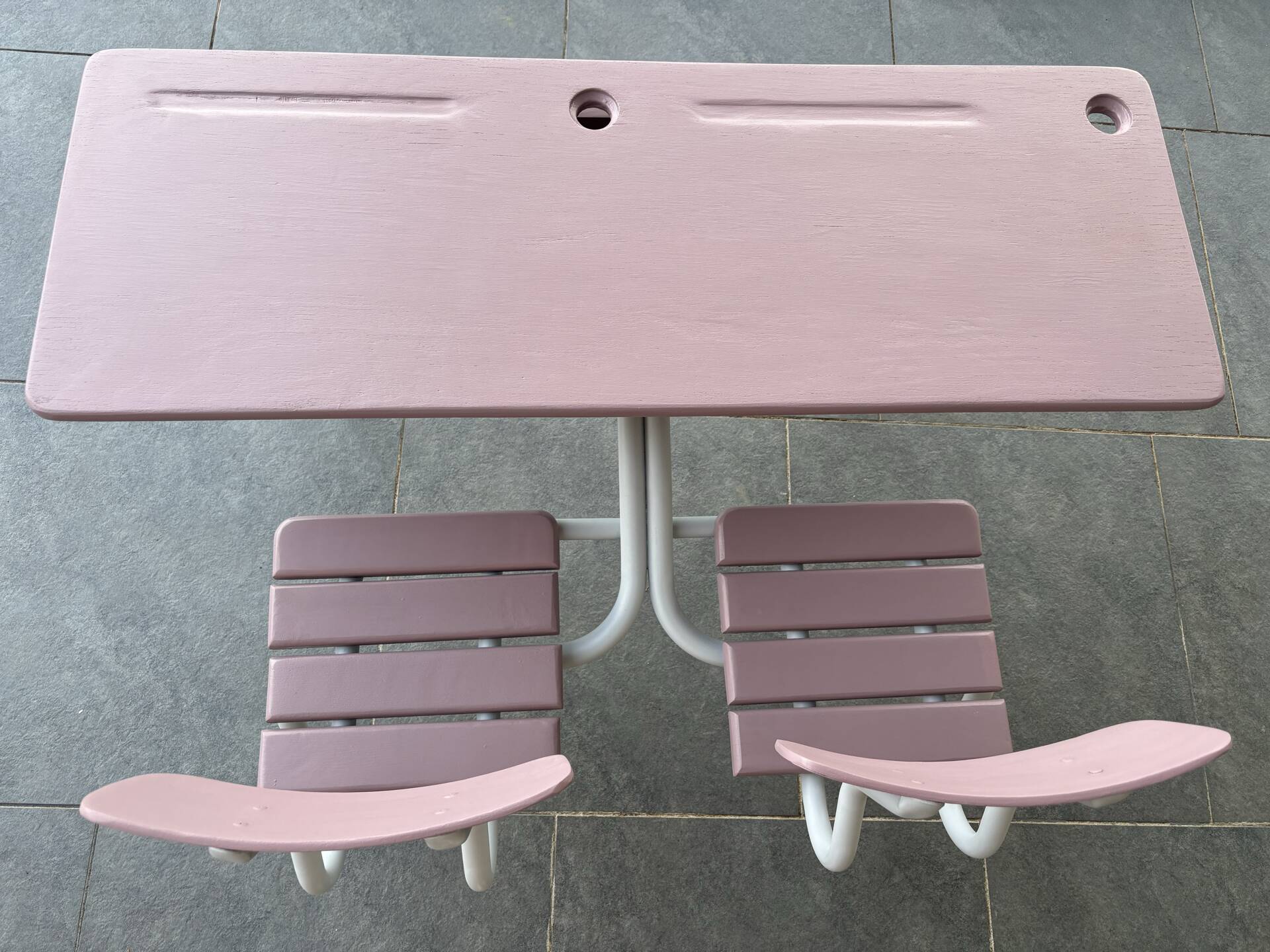 Vintage double school desk fully restored