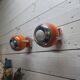 Pair of vintage 70s eyeball wall lights.