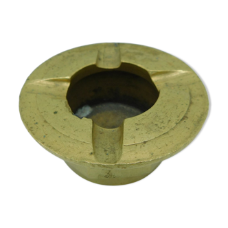 Turned solid brass ashtray