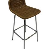 Ensemble de 4 tabourets de bar vintage Dirk van Sliedregt Rohe Noordwolde 1960