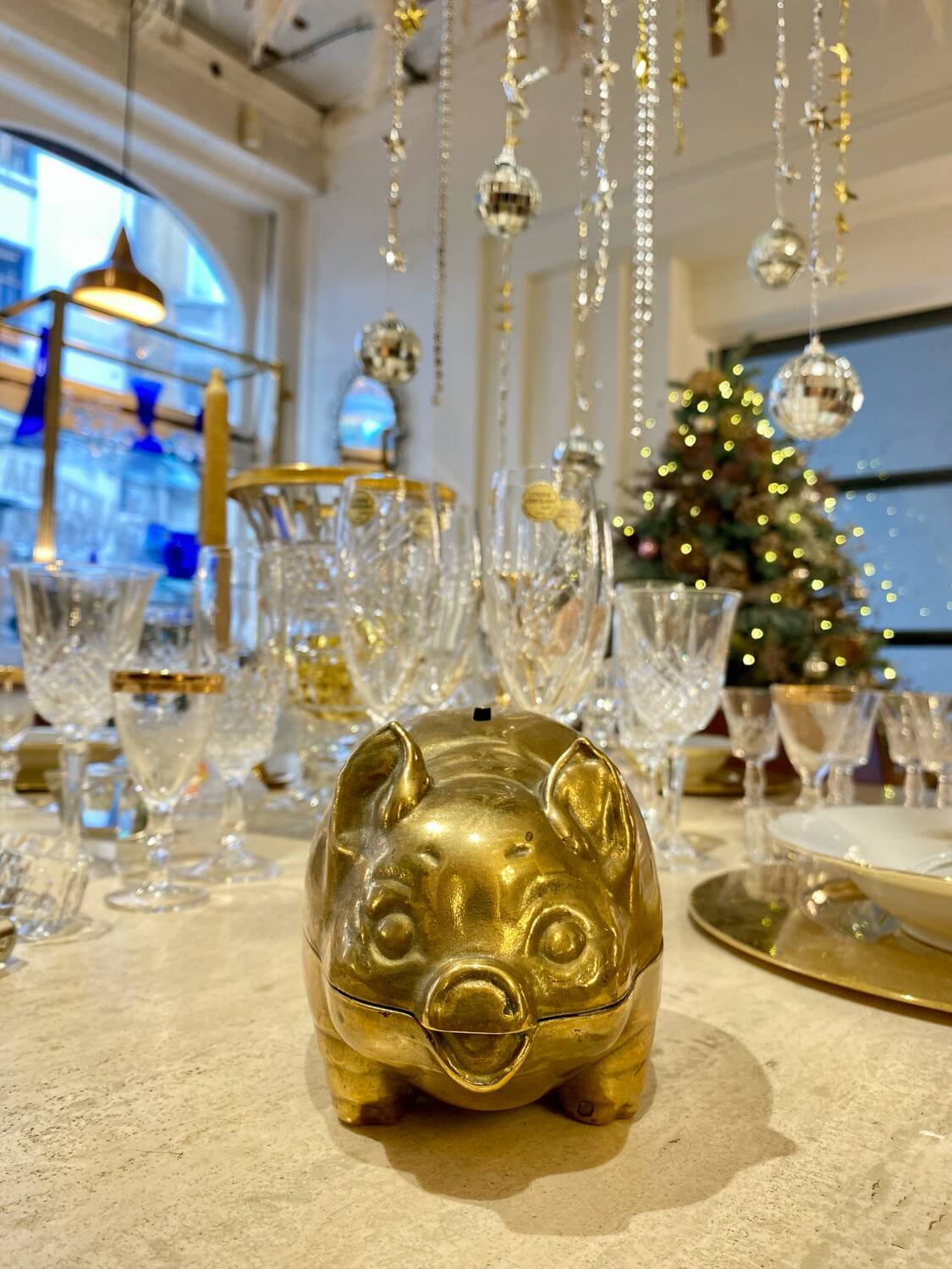 Brass piggy bank
