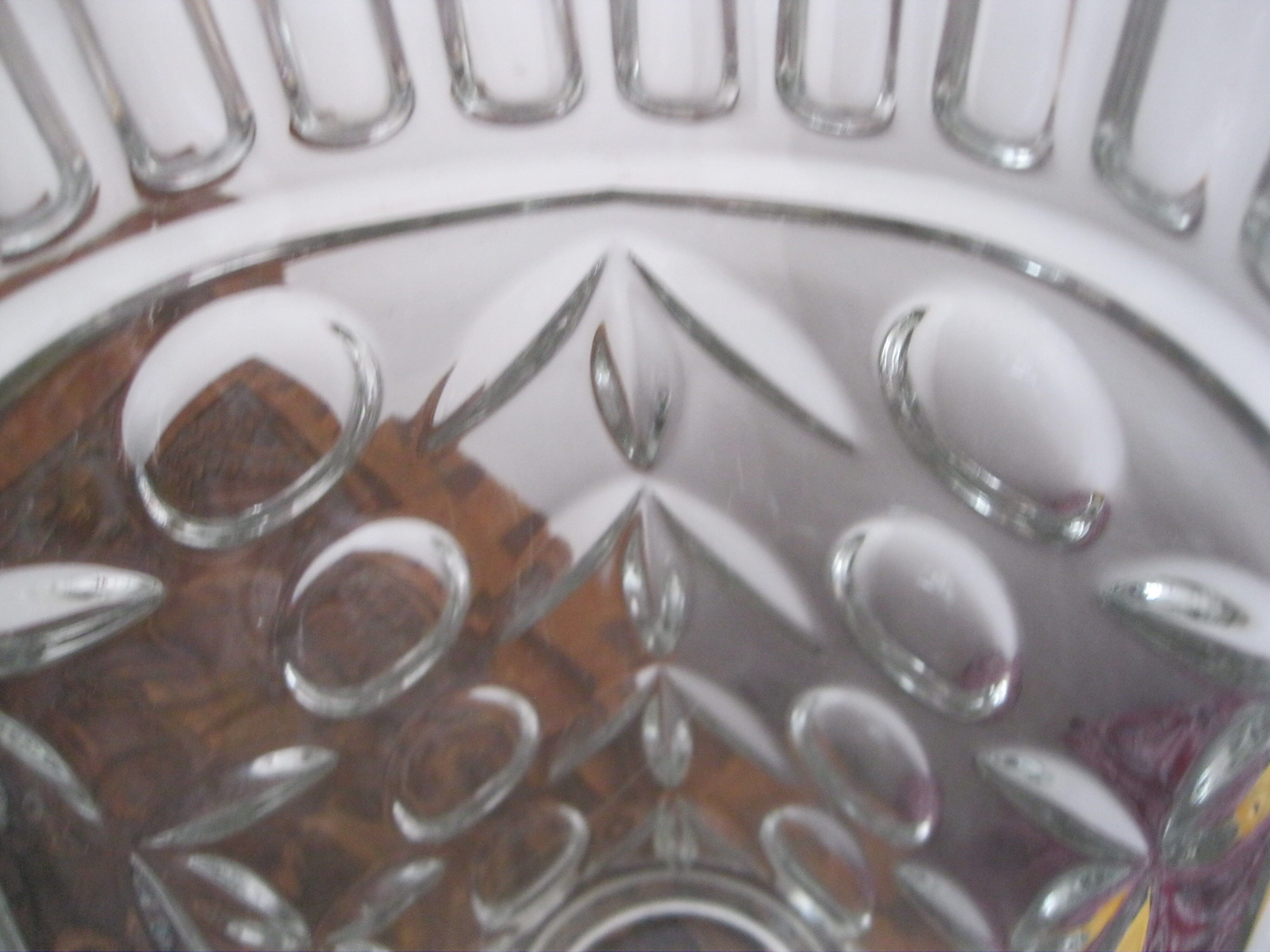 Art Deco cut crystal vase