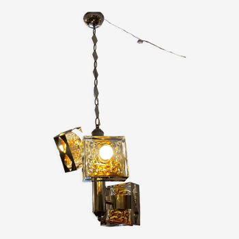 Murano glass pendant lamp by Toni Zuccheri Mazzega Edition 70s