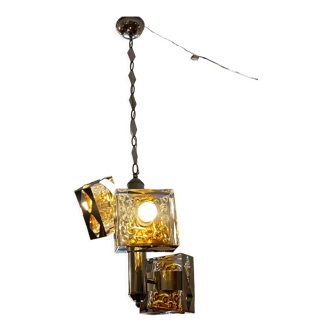 Murano glass pendant lamp by Toni Zuccheri Mazzega Edition 70s