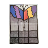 Original Polish exhibition poster by Jan Mlodozeniec "Contemporary Art Gallery Forum Warsaw", 1980