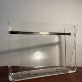 Plexiglas magazine rack by David Lange