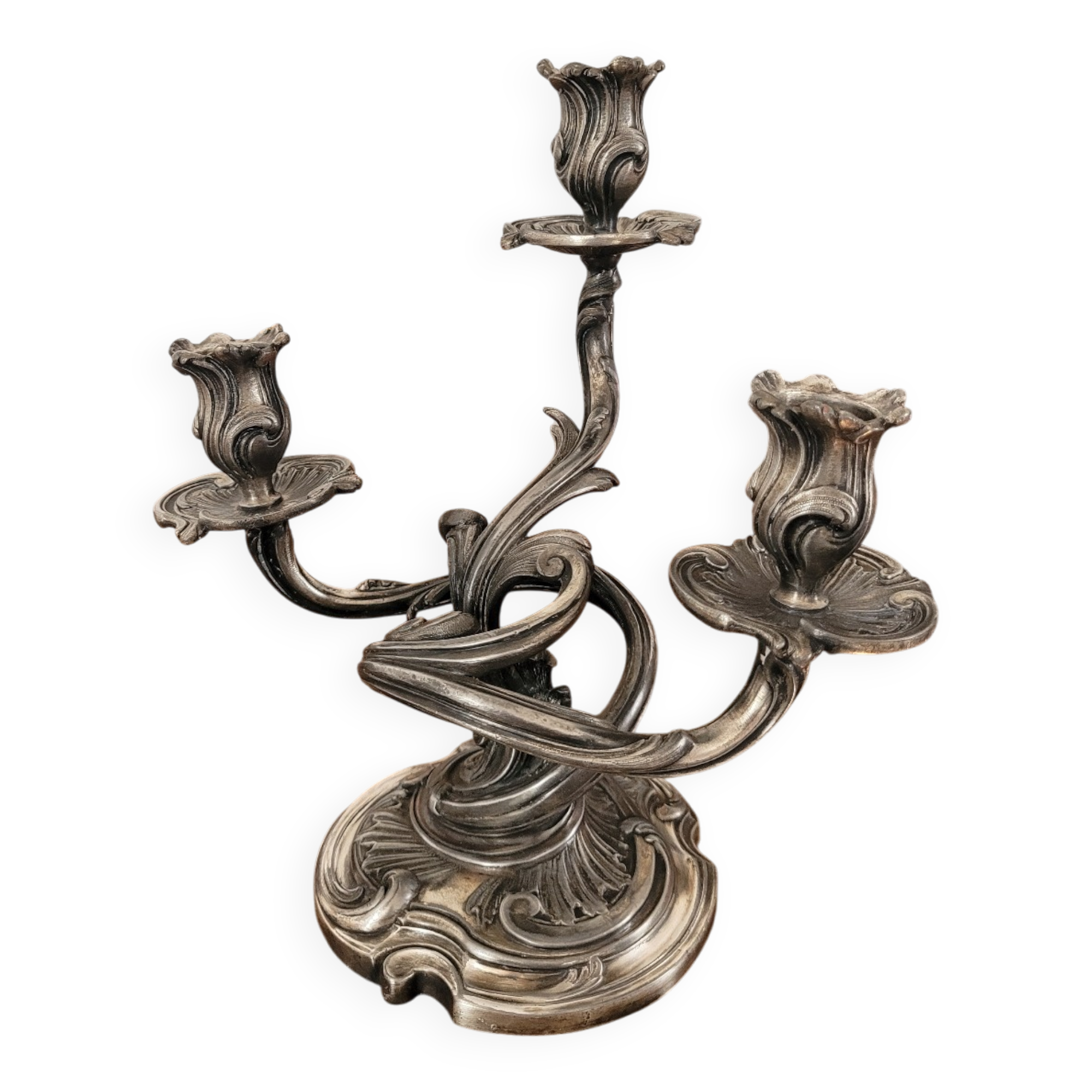 Candelabrum / Chandelier with 3 lights by Saglier Frères