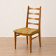 Set of 4 vintage Scandinavian chairs - Teak and mustard fabric