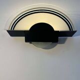 Vintage sandblasted glass wall lamp by Vetri Murano, Italy 1970