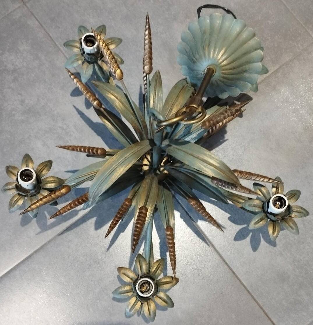 Chandelier, "Wheat Ears" suspension by Masca - circa 1970