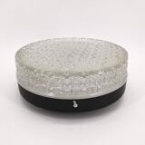 Vintage Swiss Pressed Glass Ceiling Lamp Megal AG