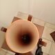 Lampe en bois ancienne vintage orange