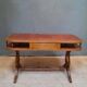English coffee table dessu leather to a puller