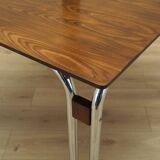 Walnut table, Italian design, 1970s, production: Italy