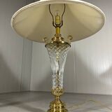 Lampes de table Hollywood Regency en cristal et laiton par Underwriters Laboratories Inc