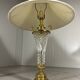 Hollywood Regency crystal & brass table lamps by Underwriters Laboratories Inc