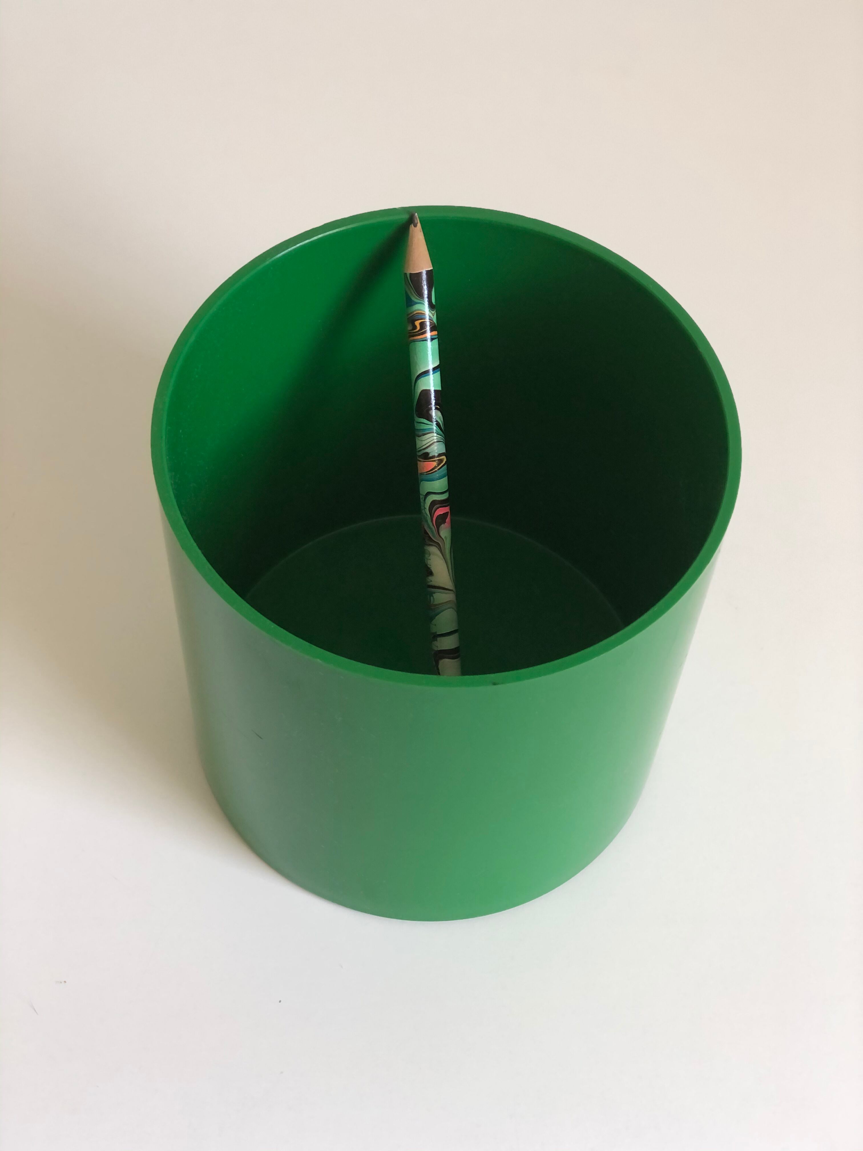 Anna Castelli Green ABS Plastic Vase edited by Kartell 1970