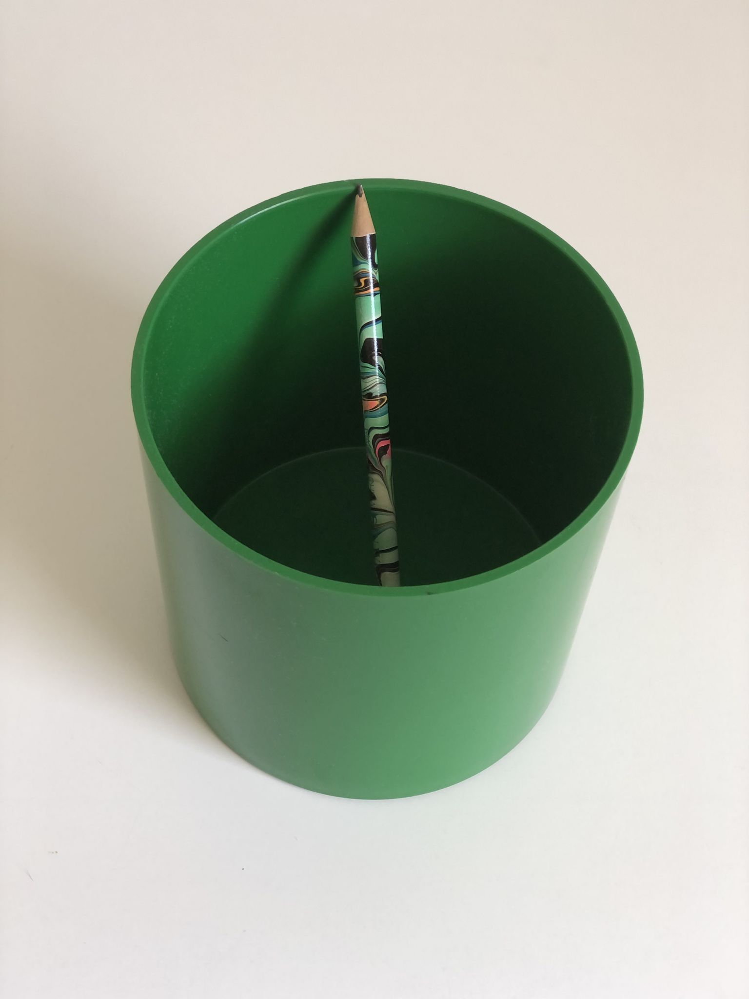 Anna Castelli Green ABS Plastic Vase edited by Kartell 1970