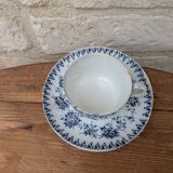 Antique coffee cup with saucer, Saint Amand and Hamage, Jeannette model