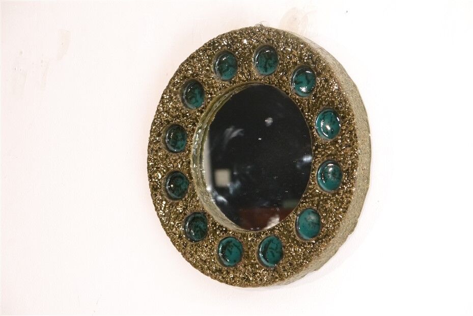 Vintage Scandinavian ceramic mirror 1960