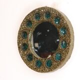 Vintage Scandinavian ceramic mirror 1960