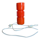 Table lamp in orange opaline, space age 70s.