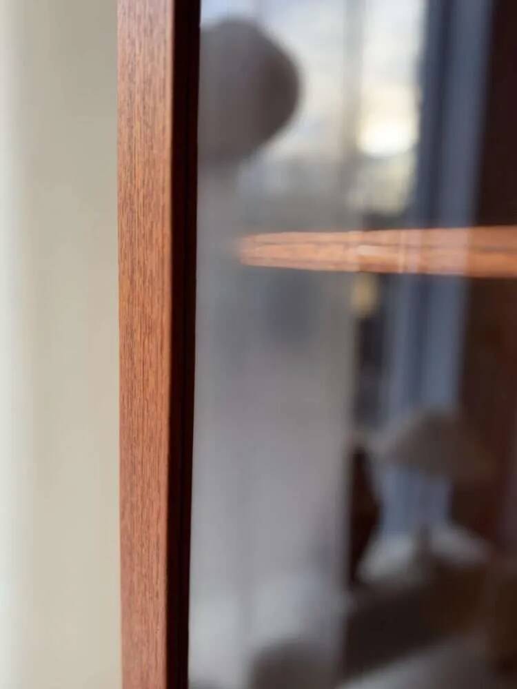 Teak display cabinet Omann Jun Danish design from the 1960s.