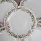 Set of 5 Limoges porcelain dessert plates in Art Nouveau style.