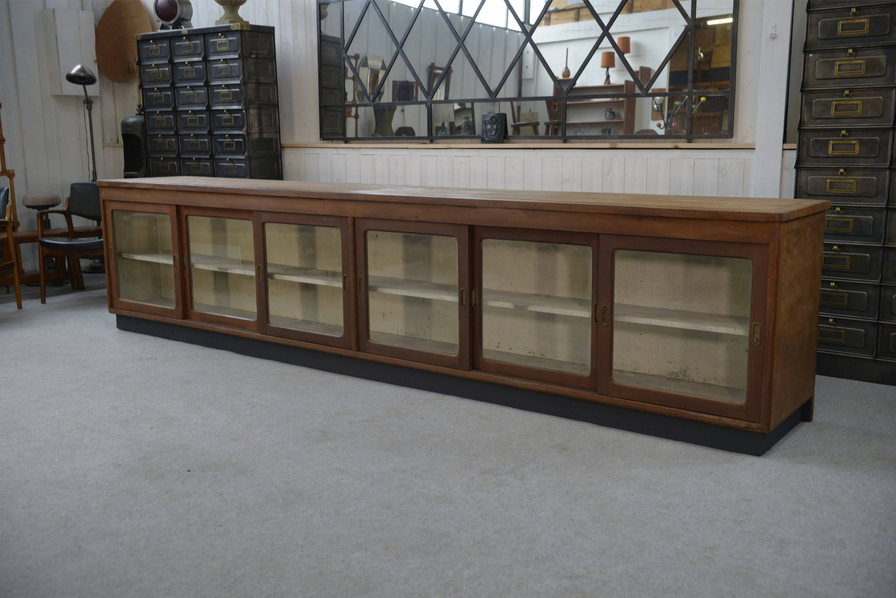 Large sideboard/cabinet with sliding glass doors