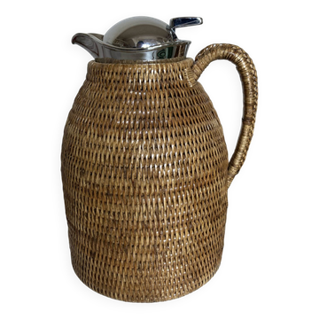 Carafe thermos gainée d'osierdesign Ola Olson pour Xtra 1980