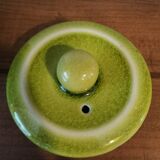 Teapot in glazed stoneware and bamboo