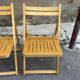Lot 3 folding chairs vintage wood design