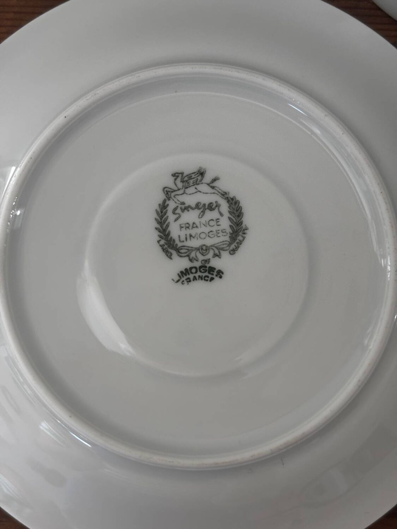 Superb cup and saucer with blue flowers, Limoges porcelain, monkey