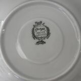 Superb cup and saucer with blue flowers, Limoges porcelain, monkey