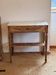 Old solid wood console with marble - 1 drawer
