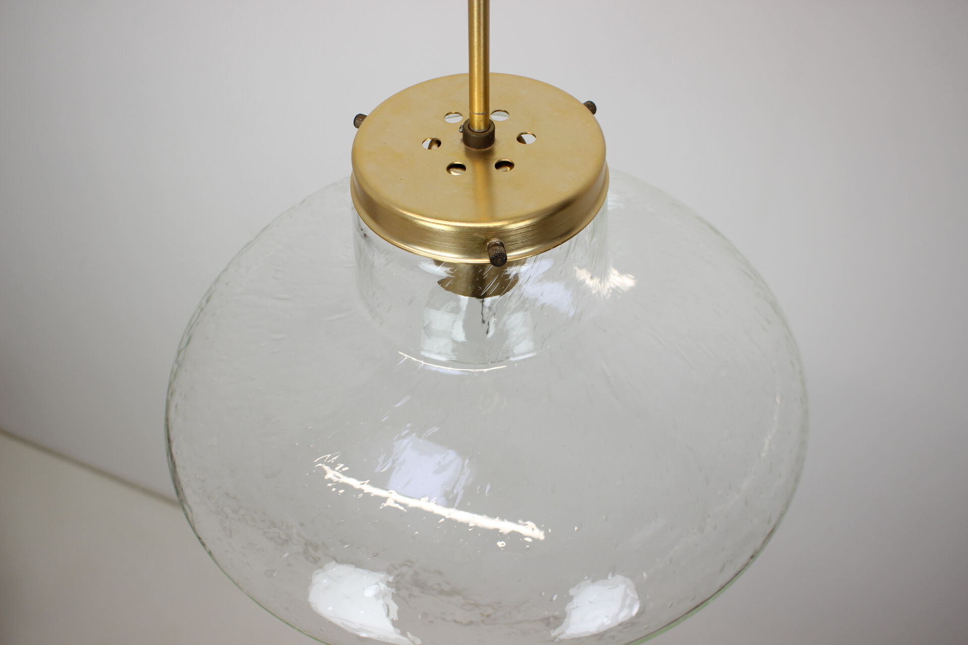 Midcentury glass pedant by kamenicky senov,1970s