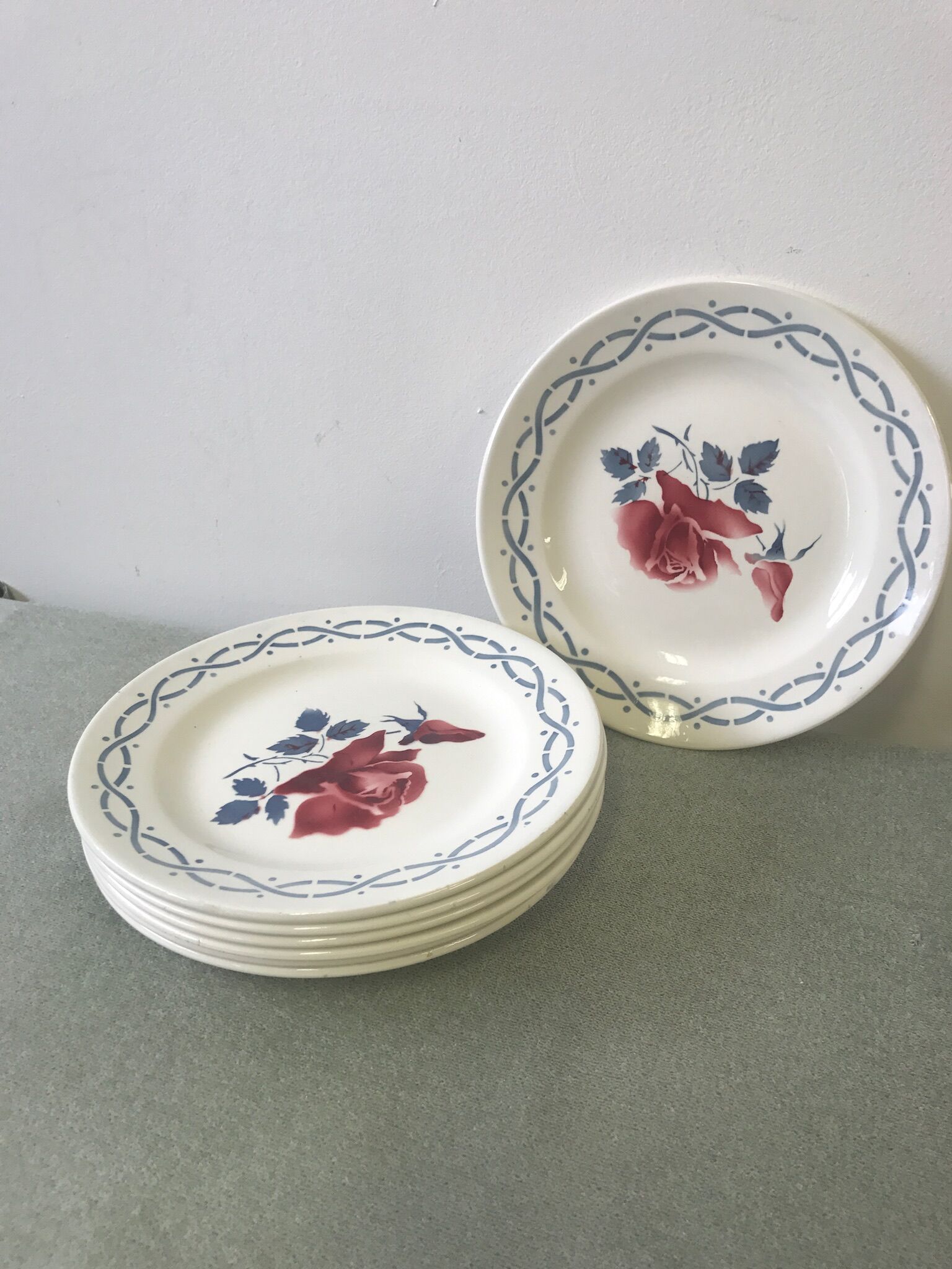 Plates old vintage Sarreguemines