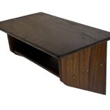 Vintage Danish rosewood wall shelf open floating shelf 60s design