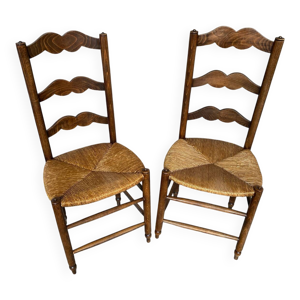 Paire Chaise Rustique