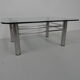 Table basse chromée avec verre années 1970
