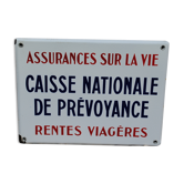 Enamelled plate National Provident Fund