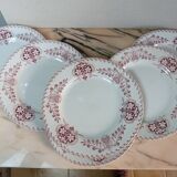 Flat plates Lunéville model Sébastopol With Lions of Faience